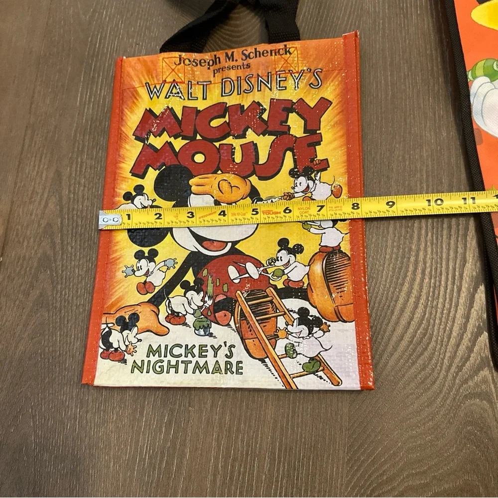 Disney Mickey Mouse Minnie Mouse Halloween Reusable Tote Bags Lot Of 2‎ NWT